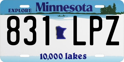 MN license plate 831LPZ