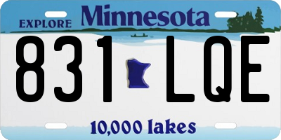 MN license plate 831LQE