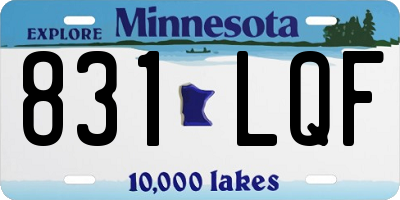 MN license plate 831LQF