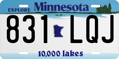 MN license plate 831LQJ