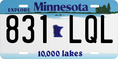MN license plate 831LQL