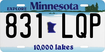 MN license plate 831LQP