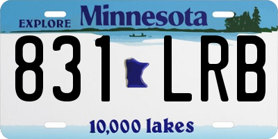 MN license plate 831LRB