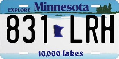 MN license plate 831LRH