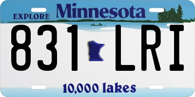 MN license plate 831LRI