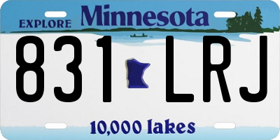 MN license plate 831LRJ