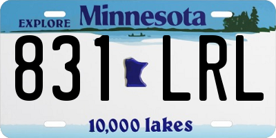 MN license plate 831LRL