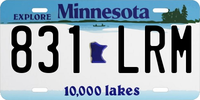 MN license plate 831LRM