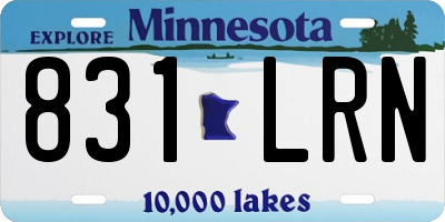MN license plate 831LRN