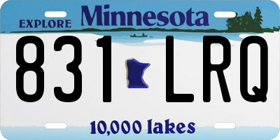 MN license plate 831LRQ