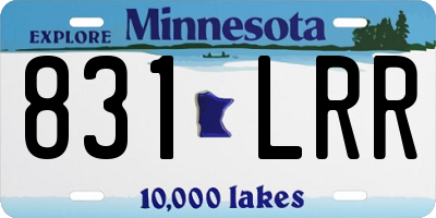 MN license plate 831LRR