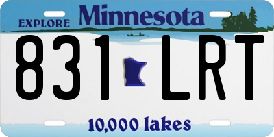 MN license plate 831LRT