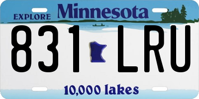 MN license plate 831LRU