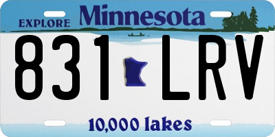 MN license plate 831LRV