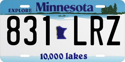 MN license plate 831LRZ