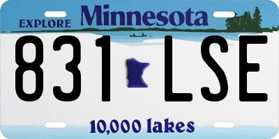 MN license plate 831LSE