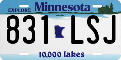 MN license plate 831LSJ