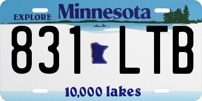 MN license plate 831LTB