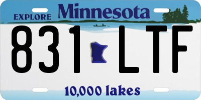 MN license plate 831LTF