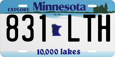 MN license plate 831LTH
