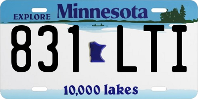 MN license plate 831LTI