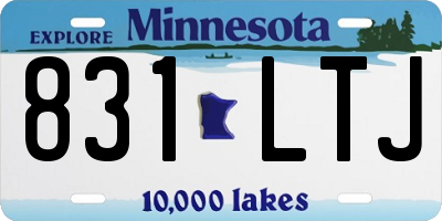 MN license plate 831LTJ
