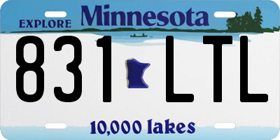 MN license plate 831LTL