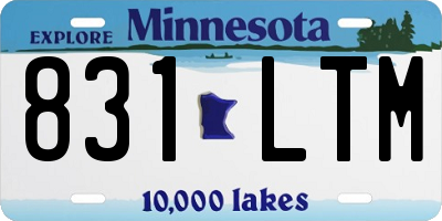 MN license plate 831LTM