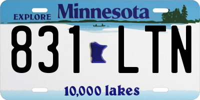 MN license plate 831LTN