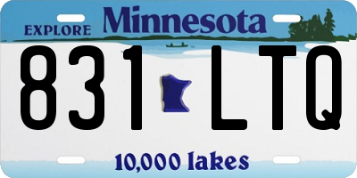 MN license plate 831LTQ