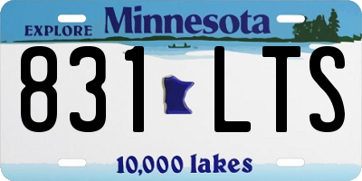 MN license plate 831LTS