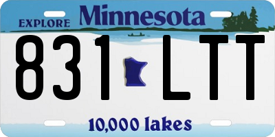 MN license plate 831LTT