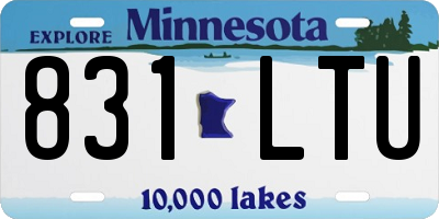 MN license plate 831LTU