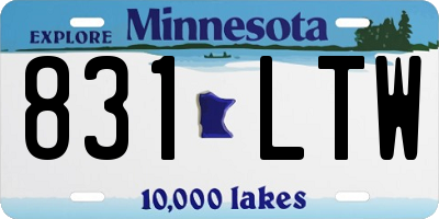 MN license plate 831LTW