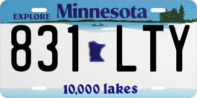 MN license plate 831LTY