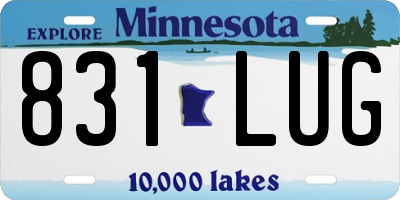 MN license plate 831LUG