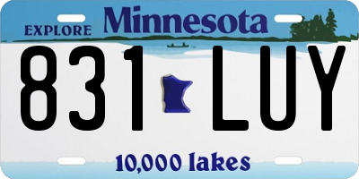 MN license plate 831LUY
