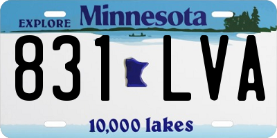MN license plate 831LVA