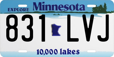 MN license plate 831LVJ