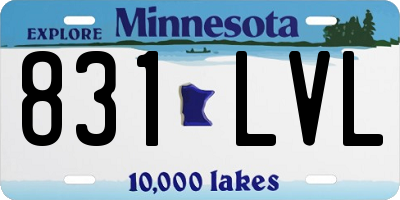 MN license plate 831LVL