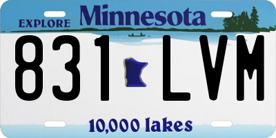 MN license plate 831LVM
