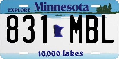 MN license plate 831MBL