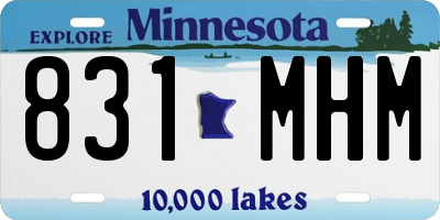 MN license plate 831MHM