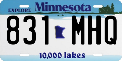 MN license plate 831MHQ
