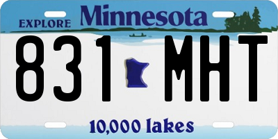 MN license plate 831MHT