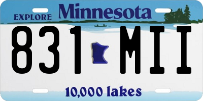 MN license plate 831MII