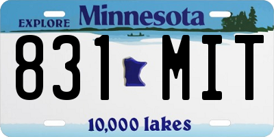 MN license plate 831MIT