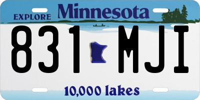 MN license plate 831MJI