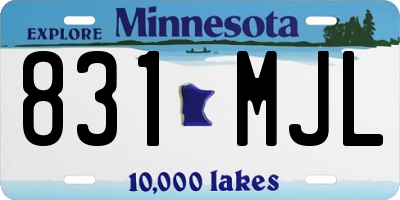 MN license plate 831MJL