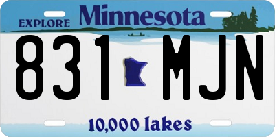 MN license plate 831MJN